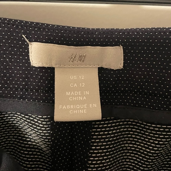H&M Navy Blue Polka Dot Women’s Slacks - Picture 9 of 10